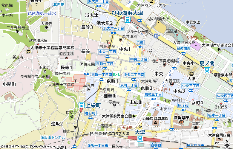 ＭＣＬ大津付近の地図